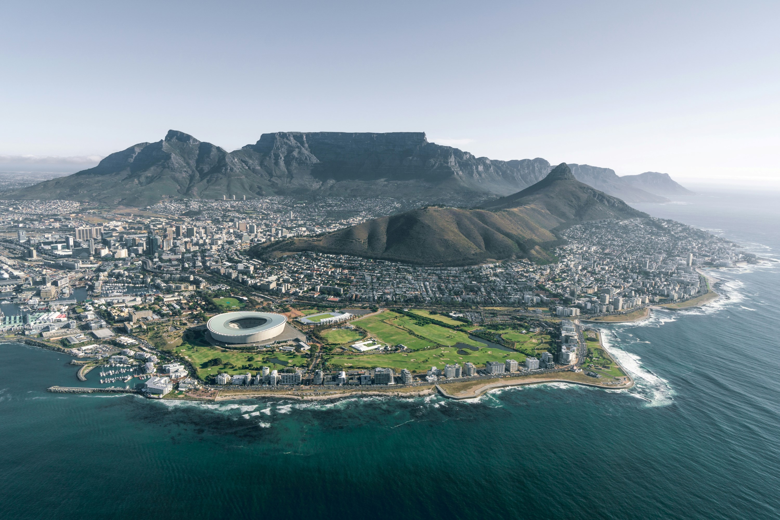 South African city and landscape view